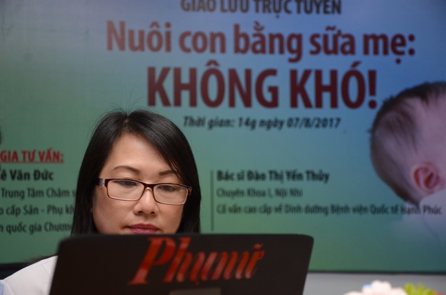 Giao luu truc tuyen 'Nuoi con bang sua me: khong kho'