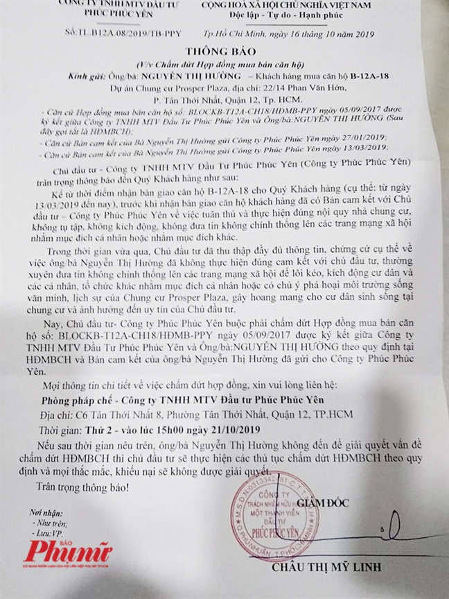 Cư dân chung cư Prosper Plaza nguy cơ mất nhà vì dám nói xấu dự án Cu dan chung cu Prosper Plaza nguy co mat nha vi dam noi xau du an