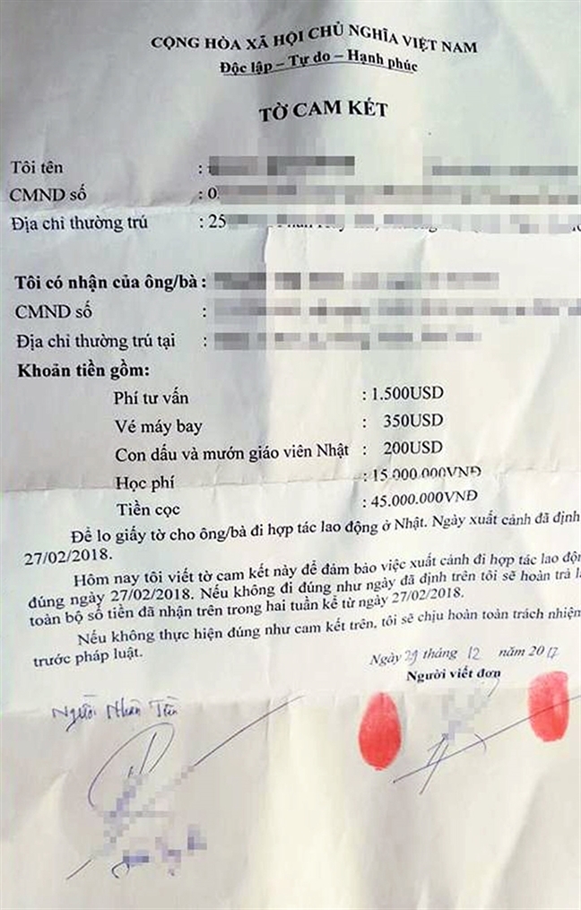 Nợ nần bủa vây vì lời hứa lương ngàn đô ở Nhật Bản No nan bua vay vi loi hua luong ngan do o Nhat Ban