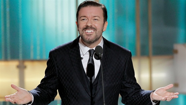 Diễn viên hài Ricky Gervais lần thứ 5 dẫn Quả cầu vàng Dien vien hai Ricky Gervais lan thu 5 dan Qua cau vang