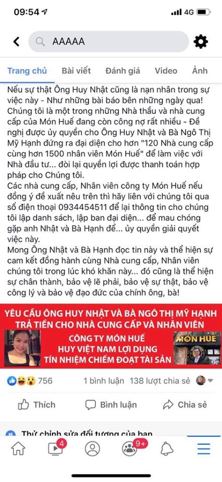 Nhà cung cấp đến nhà riêng bắc loa đòi nợ ông chủ Món Huế, dọa mang theo quan tài Nha cung cap den nha rieng bac loa doi no ong chu Mon Hue, doa mang theo quan tai