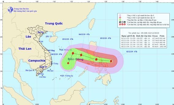 Siêu bão Kammuri đang tiến vào Biển Đông, đe dọa SEA Games 30 Sieu bao Kammuri dang tien vao Bien Dong, de doa SEA Games 30