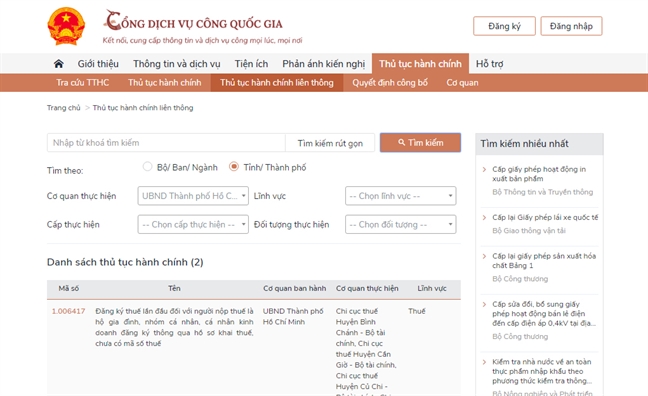 'Ngồi nhà' người dân có thể đăng ký những dịch vụ công trực tuyến nào của TP.HCM? 'Ngoi nha' nguoi dan co the dang ky nhung dich vu cong truc tuyen nao cua TP.HCM?