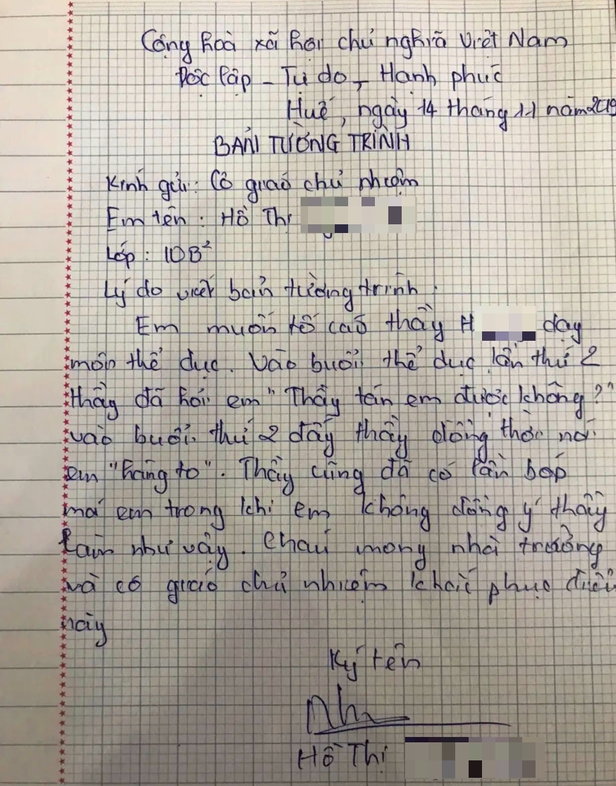 Điều tra vụ thầy giáo bóp má, nói năng khiếm nhã với nữ sinh Dieu tra vu thay giao bop ma, noi nang khiem nha voi nu sinh