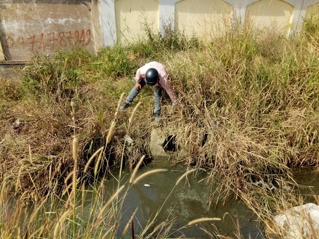 Đã xác định được thủ phạm biến mương nước sang màu xanh có mùi như thuốc trừ sâu Da xac dinh duoc thu pham bien muong nuoc sang mau xanh co mui nhu thuoc tru sau